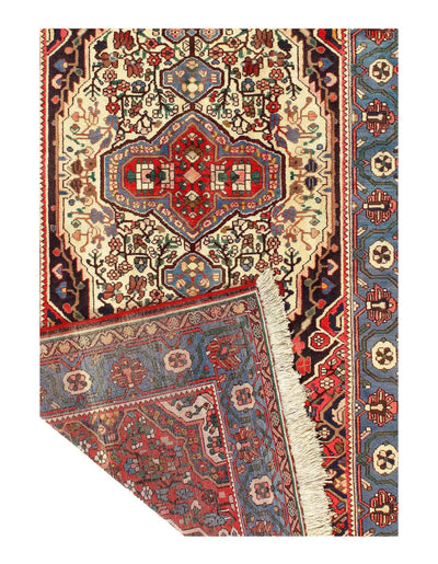 Canvello Persian Bakhtiari Red And Gray Rug - 5' X 10'