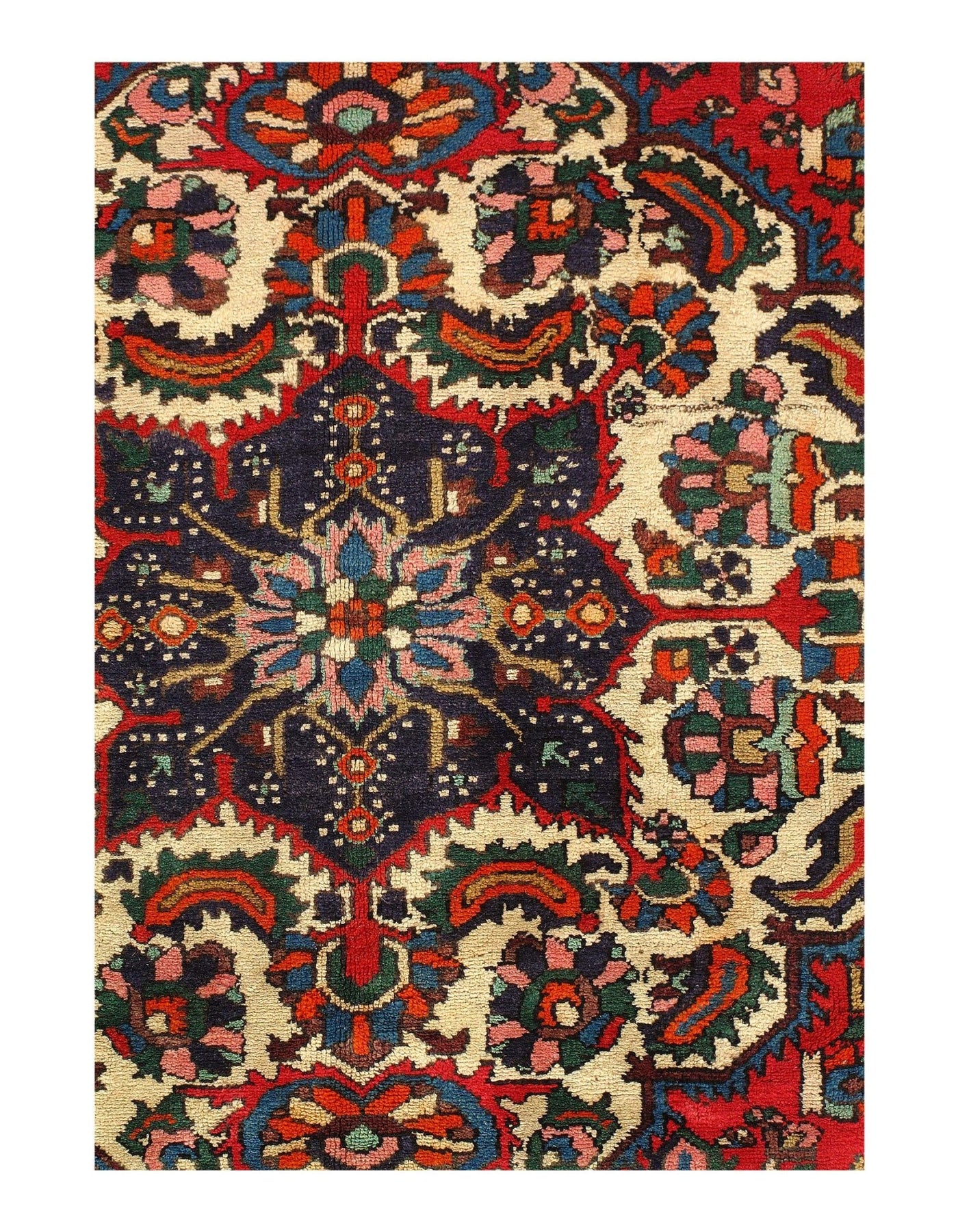 Canvello Silkroad Bakhtiari Red Vintage Rug - 7' X 10' - Canvello