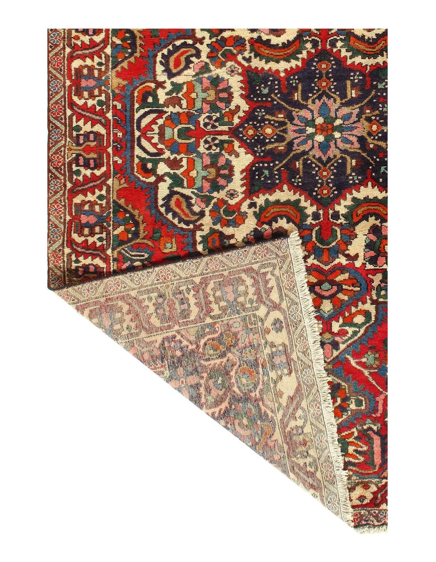 Canvello Silkroad Bakhtiari Red Vintage Rug - 7' X 10' - Canvello