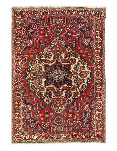 Canvello Silkroad Bakhtiari Red Vintage Rug - 7' X 10' - Canvello