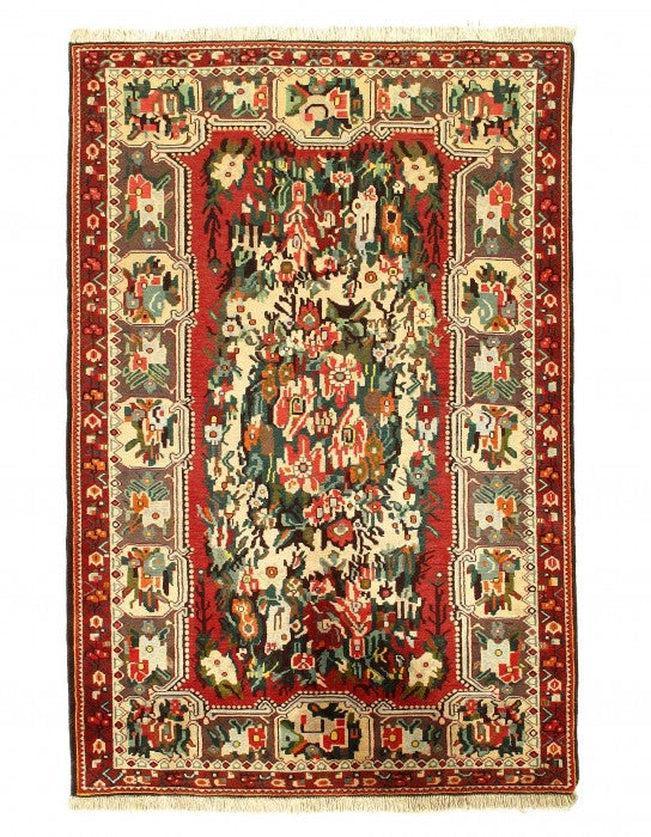 Canvello Silkroad Bakhtiari Semi - Antique Colorful Rug - 5'4" x 8' - Canvello