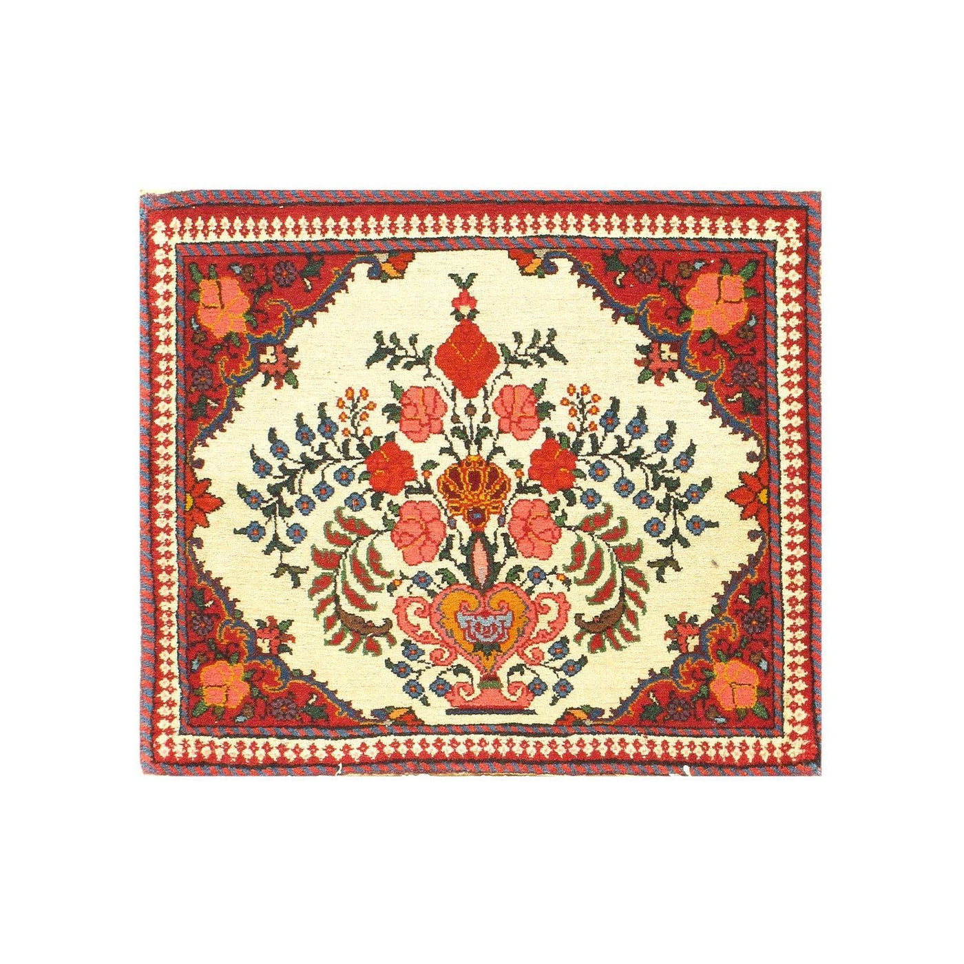 Canvello Persian Bakhtiari Small Rugs For Bedroom - 2' x 2'4"