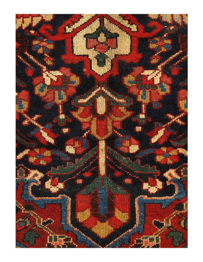 Canvello Silkroad Bakhtiari Vintage Red Wool Rug - 10'4'' X 14'6'' - Canvello