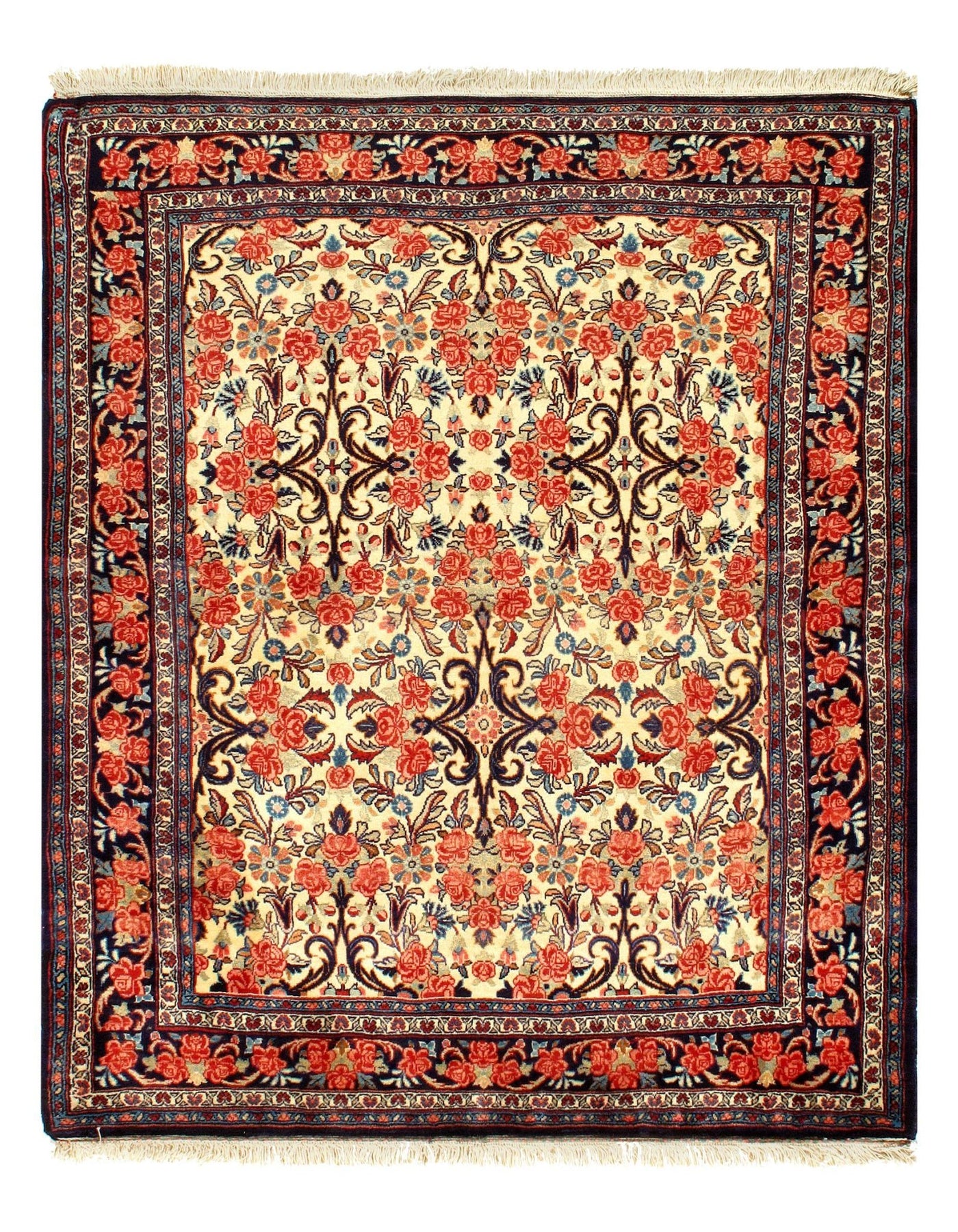 Canvello Silkroad Bidjar Modern Beige Rugs - 4' X 5' - Canvello