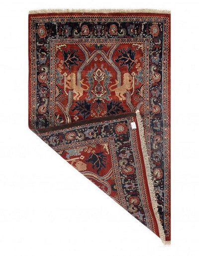 Canvello Silkroad Bidjar Navy And Rust Rug - 4' X 6' - Canvello