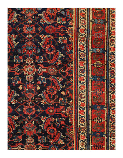 Canvello Silkroad Bidjar Runner Navy Rug - 4' X 17'' - Canvello