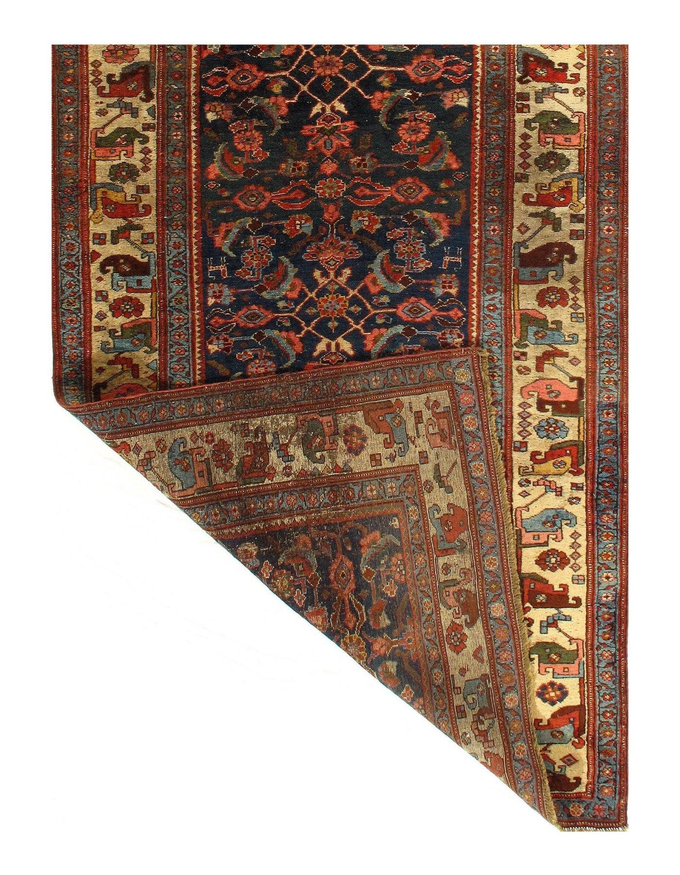 Canvello Silkroad Bidjar Runner Navy Rugs - 4'3'' X 16'3'' - Canvello