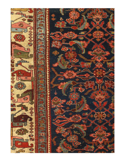 Canvello Silkroad Bidjar Runner Navy Rugs - 4'3'' X 16'3'' - Canvello