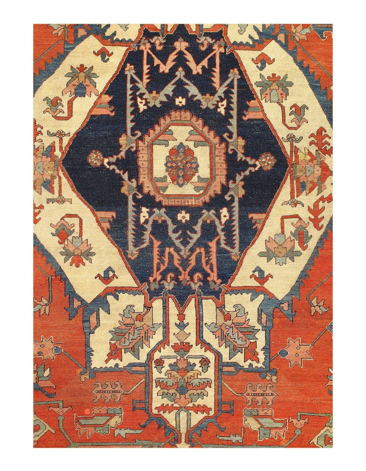 Canvello Silkroad Blue Antique Serapi Rug - 9'3'' X 14'3'' - Canvello