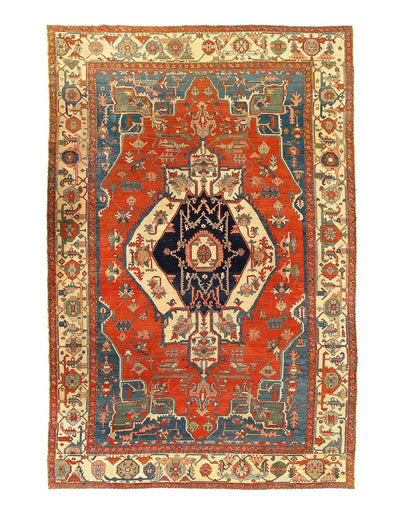 Canvello Silkroad Blue Antique Serapi Rug - 9'3'' X 14'3'' - Canvello