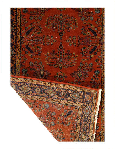 Canvello Silkroad Design Antique Sarouk Design Runner - 2'6'' X 5'8'' - Canvello