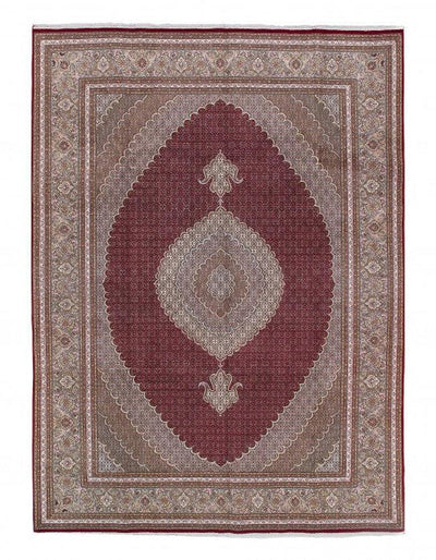 Canvello Silkroad Fish Design Tabriz Rug - 8'4" X 11'8'' - Canvello