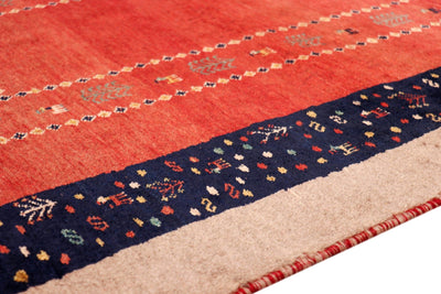 Canvello Silkroad Gabbeh Hand Knotted Silkroad Rug - 3'7" X 5'1" - Canvello