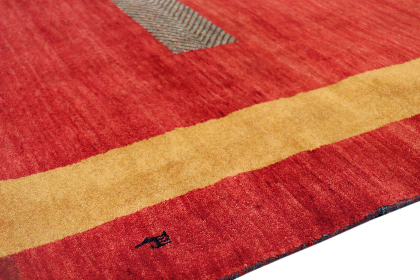 Canvello Persian Gabbeh Red And Yellow Rugs - 4' X 6'2"