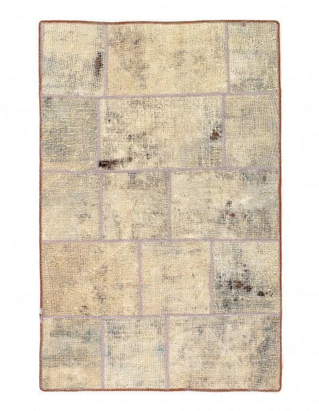 Canvello Persian Gray Vintage Patchwork Rug - 3'2'' X 4'11''