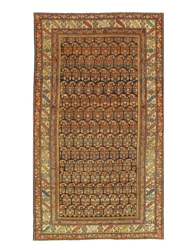 Canvello Silkroad Hamadan Brown Rugs For Living Room - 5' X 8'9" - Canvello