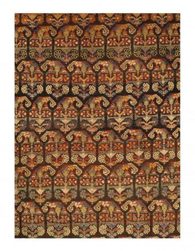 Canvello Silkroad Hamadan Brown Rugs For Living Room - 5' X 8'9" - Canvello