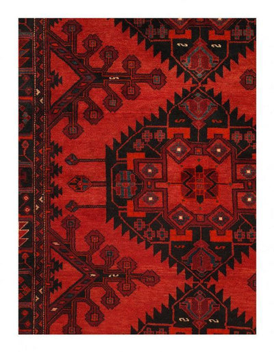 Canvello Silkroad Hamadan Red Vintage Rugs - 5'1'' X 9'5'' - Canvello