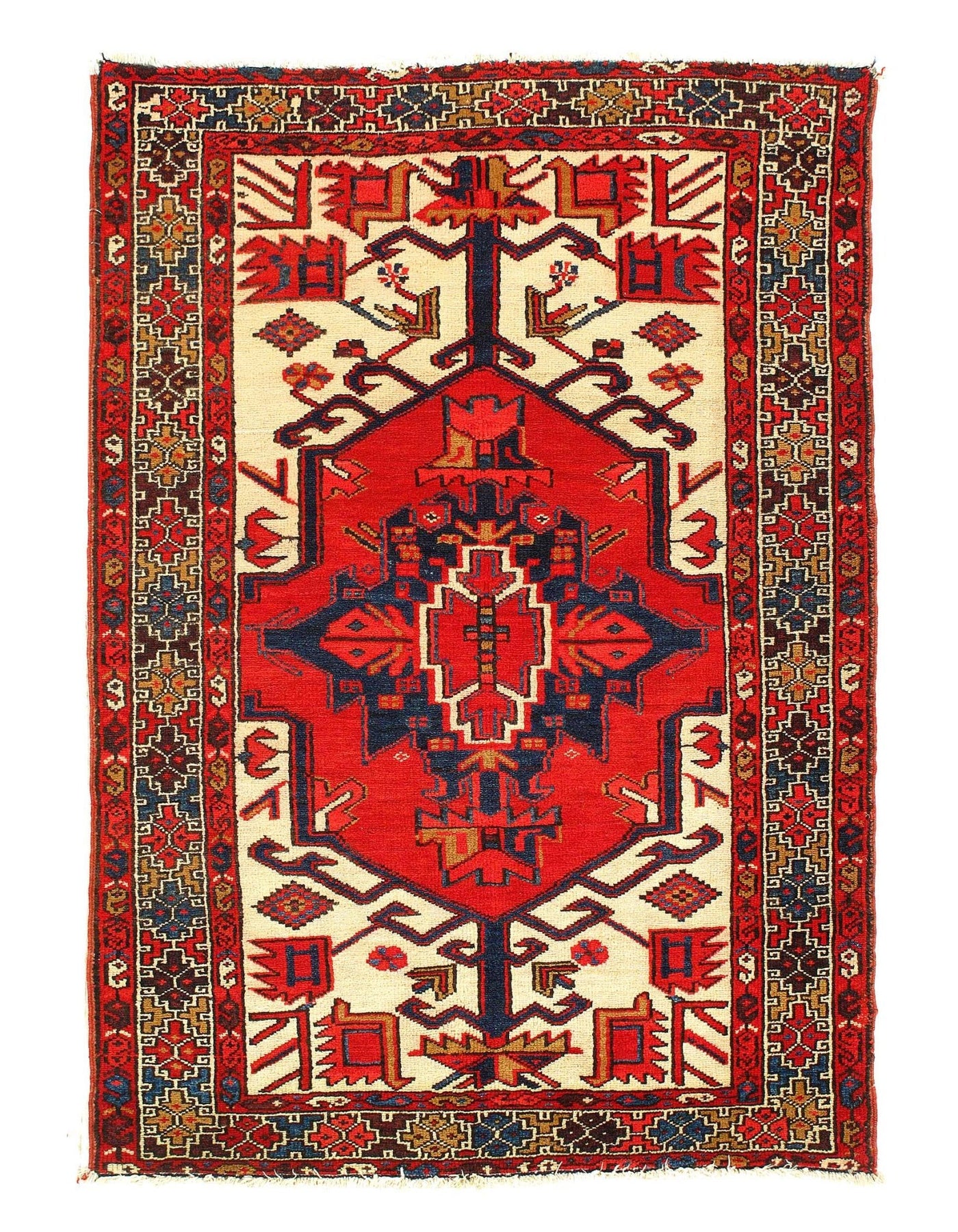 Canvello Silkroad Hand Knotted Hamadan Rugs - 3'8'' X 5'2'' - Canvello