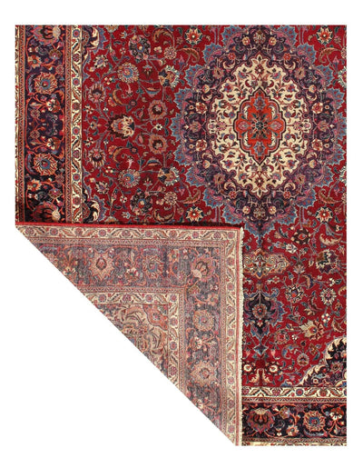 Canvello Silkroad Hand Knotted Red Rugs For Living Room - 9'11'' X 12'11 - Canvello