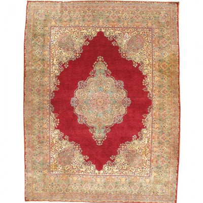 Canvello Silkroad Hand - Knotted Royal Kerman Rugs - 9' x 11'9" - Canvello