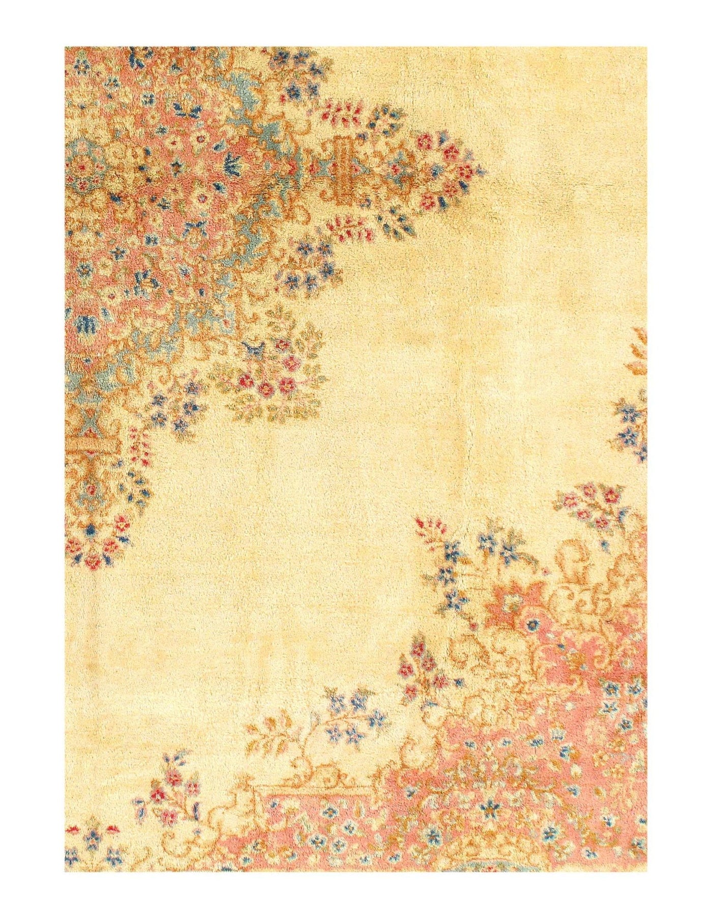 Canvello Silkroad Hand Knotted Vintage Kerman Rug - 11'8'' X 11'9'' - Canvello