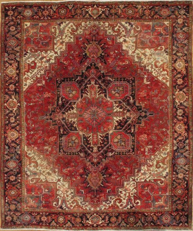 Canvello Silkroad Heriz Blue Red rugs - 10' x 12' - Canvello