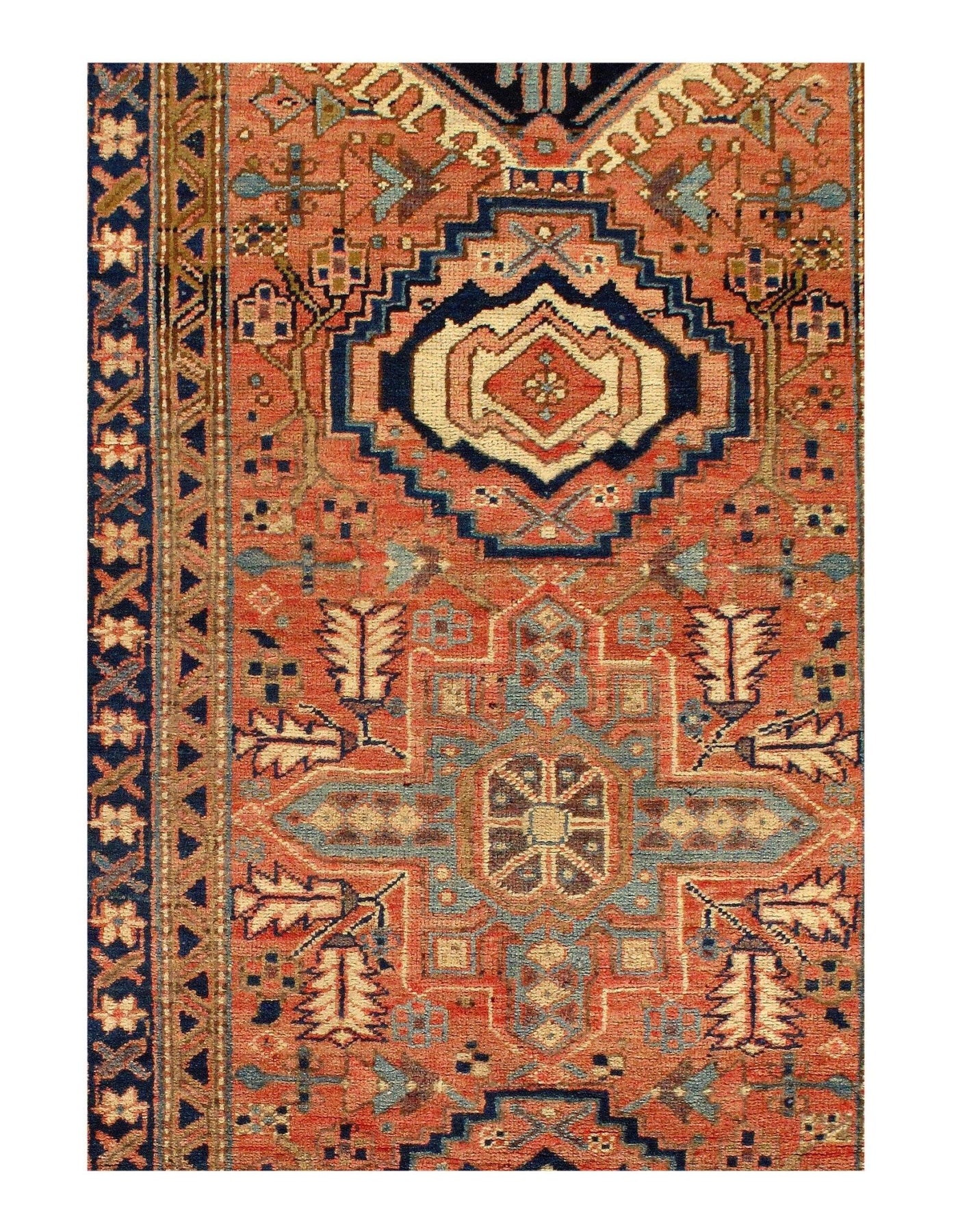 Canvello Silkroad Heriz Modern Runner Rug - 3'3'' X 11' - Canvello