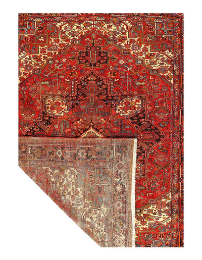 Canvello Silkroad Heriz Natural Wool Rug - 9'7'' X 12'7'' - Canvello