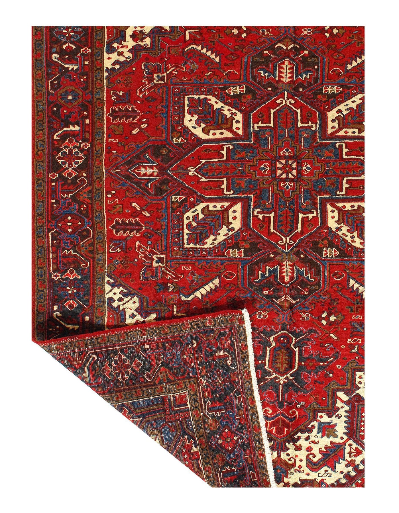Canvello Persian Heriz Serapi Red And Beige Rugs - 7' X 10'