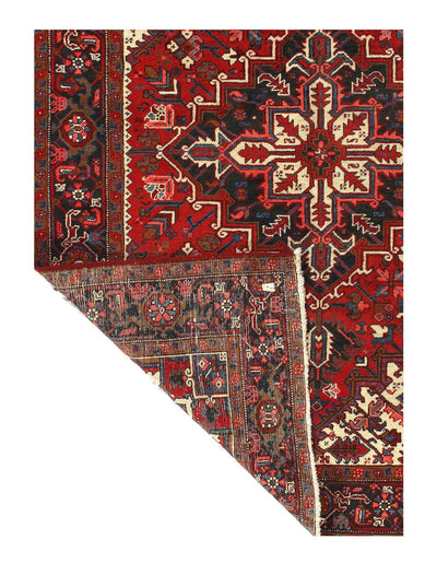 Canvello Persian Heriz Serapi Rust And Black Rug - 6'6'' X 8'11''