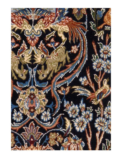 Canvello Silkroad Isfahan Gold And Blue Area Rug - 3'5" x 6' - Canvello