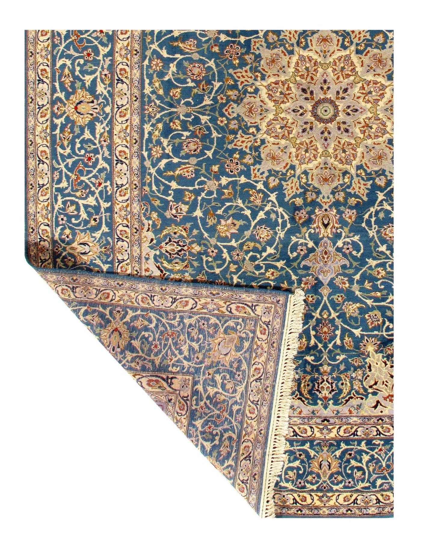 Canvello Silkroad Isfahan Light Blue Rug - 9'11'' X 13'9'' - Canvello