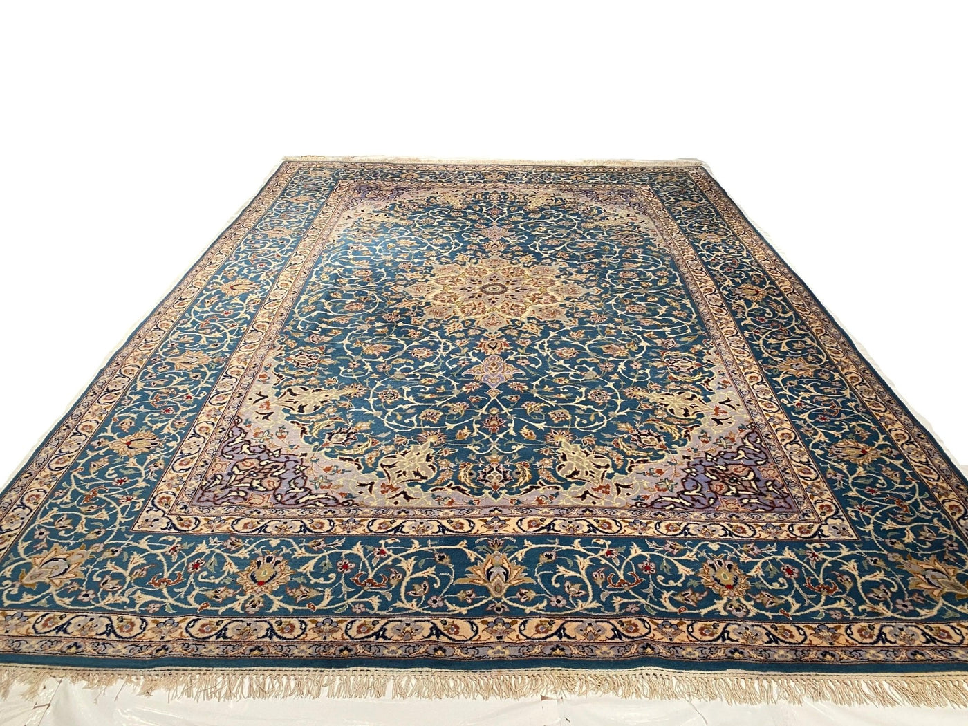 Canvello Silkroad Isfahan Light Blue Rug - 9'11'' X 13'9'' - Canvello