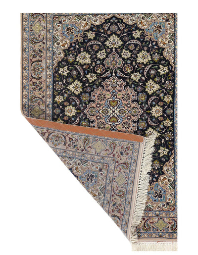 Canvello Silkroad Isfahan Wool Handmade Silk Rug - 3'7" X 5' - Canvello