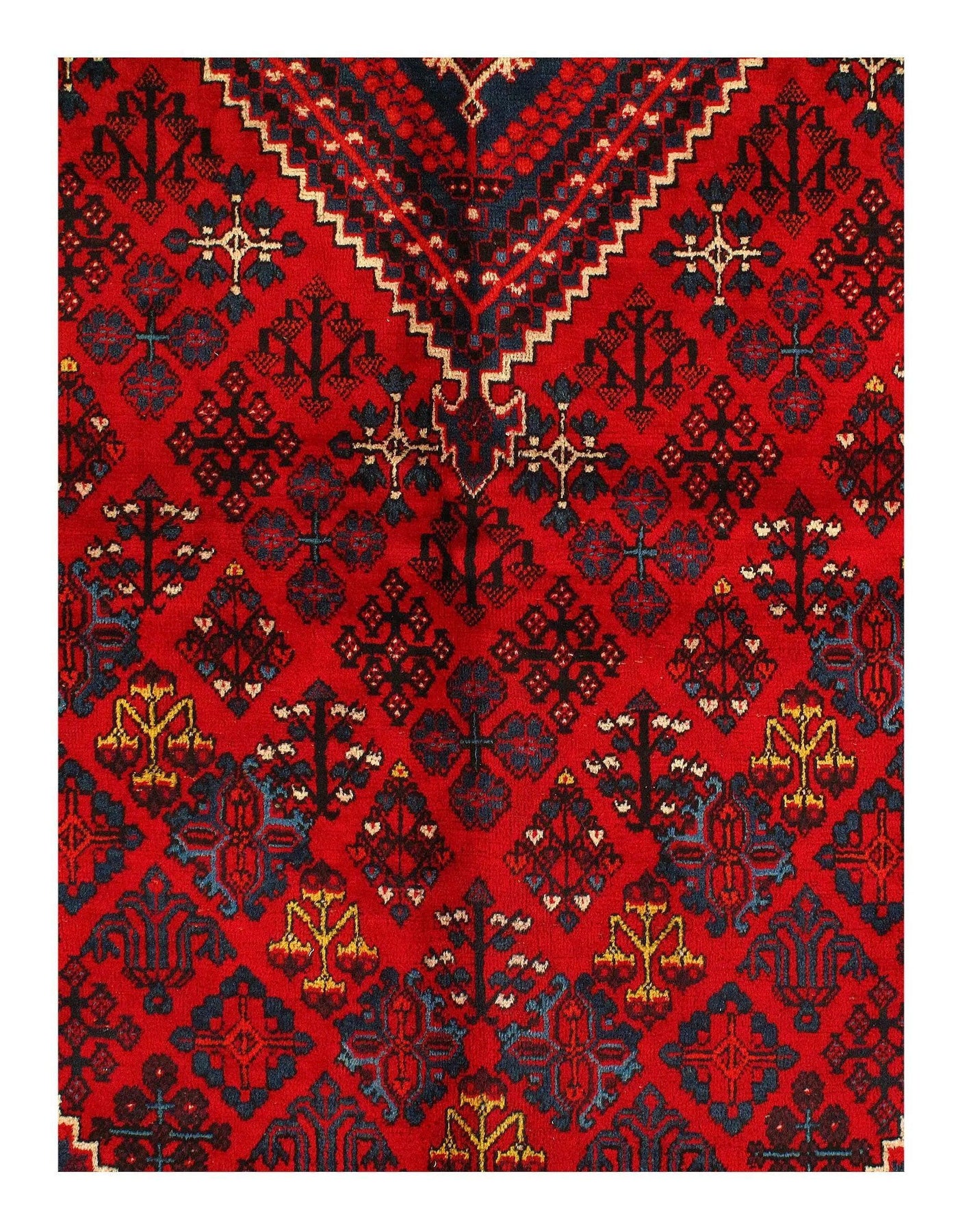 Canvello Persian Joshegan Blue And Red Rug - 10'3'' X 13'3''