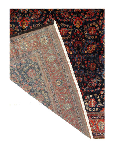 Canvello Silkroad Kashan Large Blue Rugs - 10'6" X 18'7" - Canvello