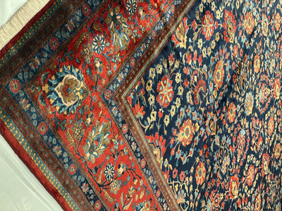 Canvello Silkroad Kashan Large Blue Rugs - 10'6" X 18'7" - Canvello