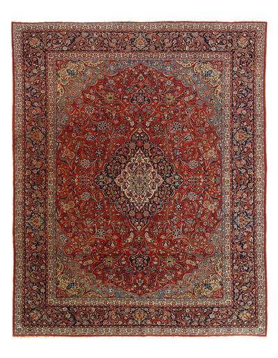 Canvello Silkroad Kashan Red Rug Living Room - 8' X 9'11'' - Canvello