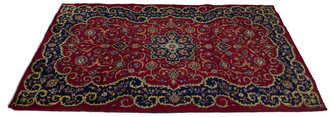 Canvello Silkroad Kashan Red Rugs For Bedroom - 6'7'' X 9'8'' - Canvello