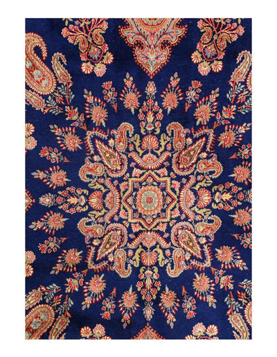 Canvello Silkroad Kerman Antique Navy Blue Rug - 9'8'' X 13'7'' - Canvello