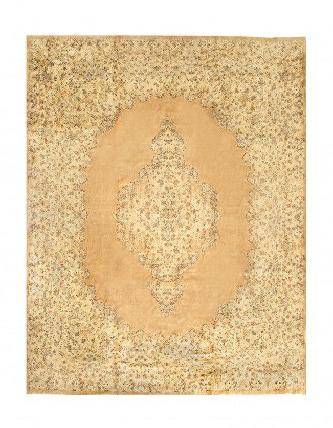 Canvello Silkroad Kerman Beige Rugs For Living Room - 12'5" x 16'5" - Canvello