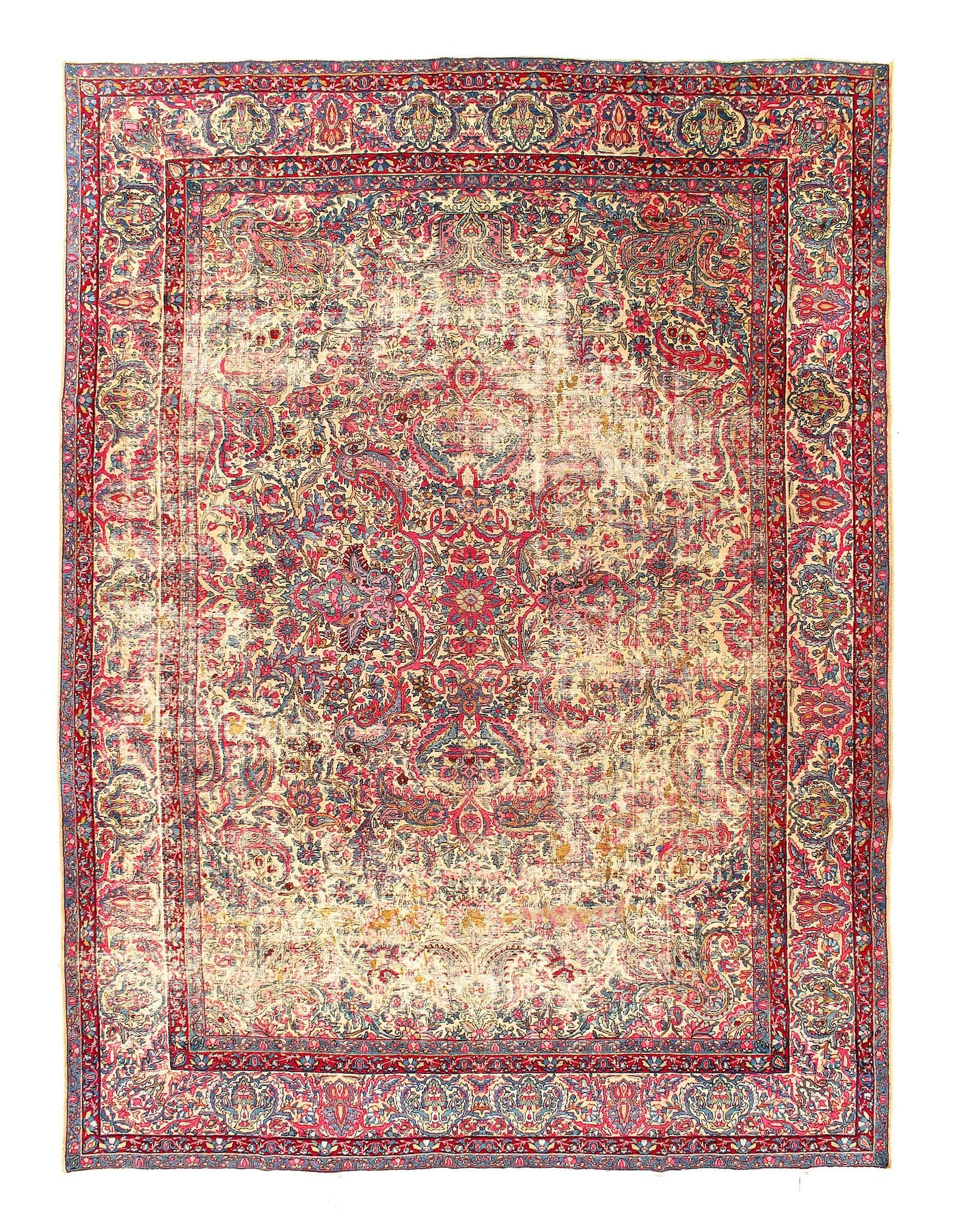 Canvello Persian Kerman Hand Knotted Rug - 9' X 12'2'