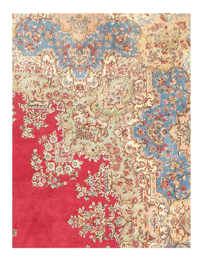 Canvello Persian Kerman Hand Woven Wool Rug - 10'10" x 22"