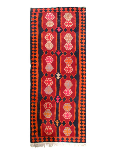 Canvello Silkroad Kilim Shiraz Black Rug - 4'9'' X 12'4'' - Canvello