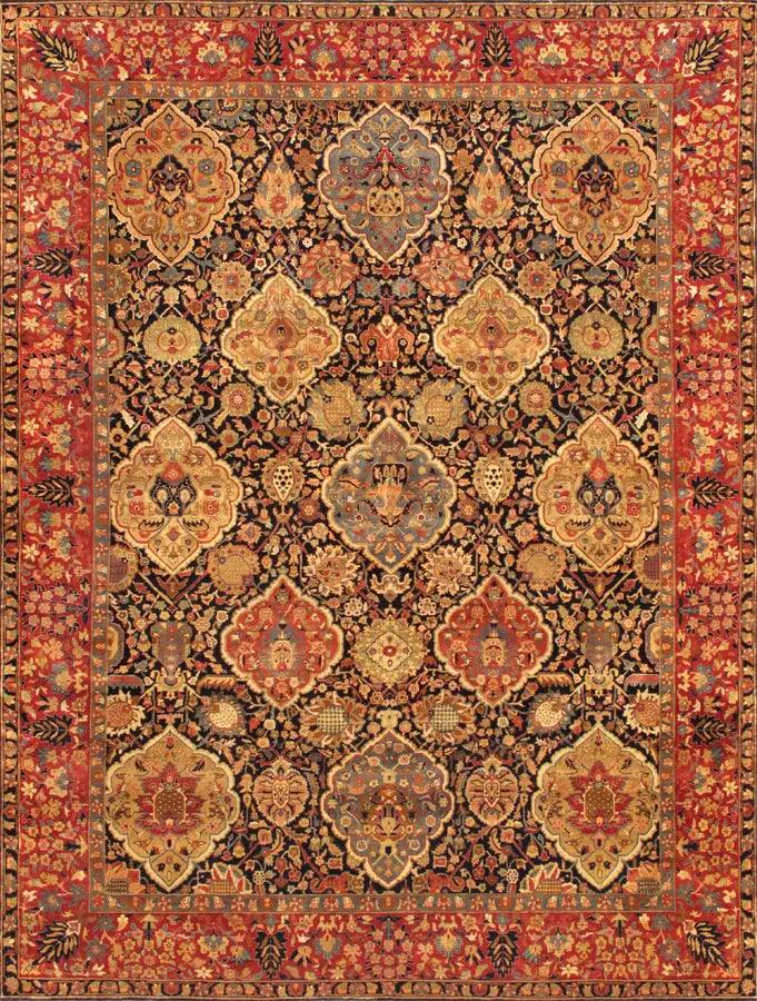 Canvello Silkroad Lamb's Wool Area Kerman Rug - 11'11" X 18' - Canvello