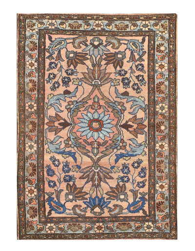 Canvello Silkroad Lilian Sarouk Peach Rug - 3'5" X 5' - Canvello