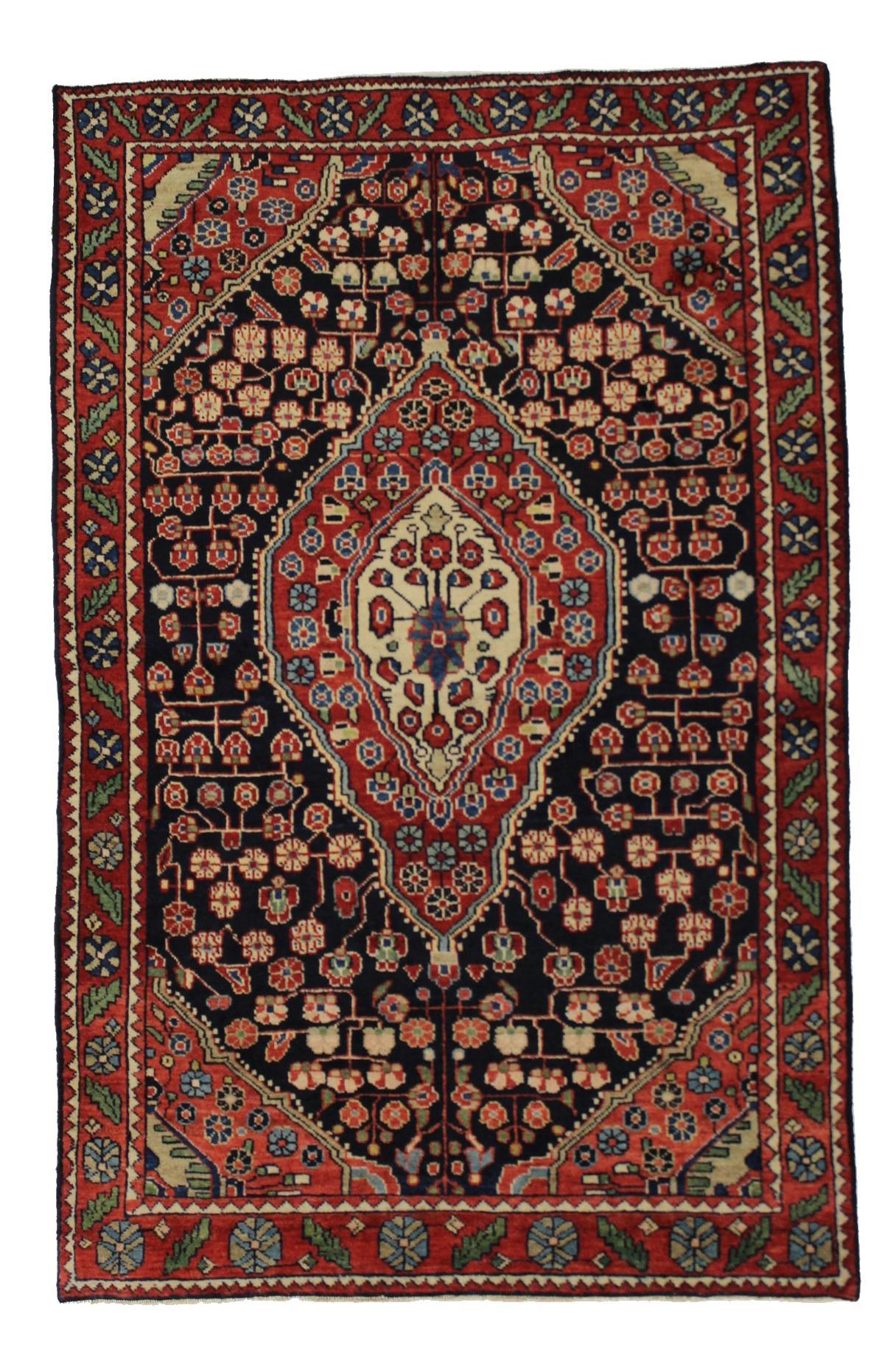 Canvello Silkroad Mahal Small Area Rugs For Living Room - 4'3'' X 6'7'' - Canvello