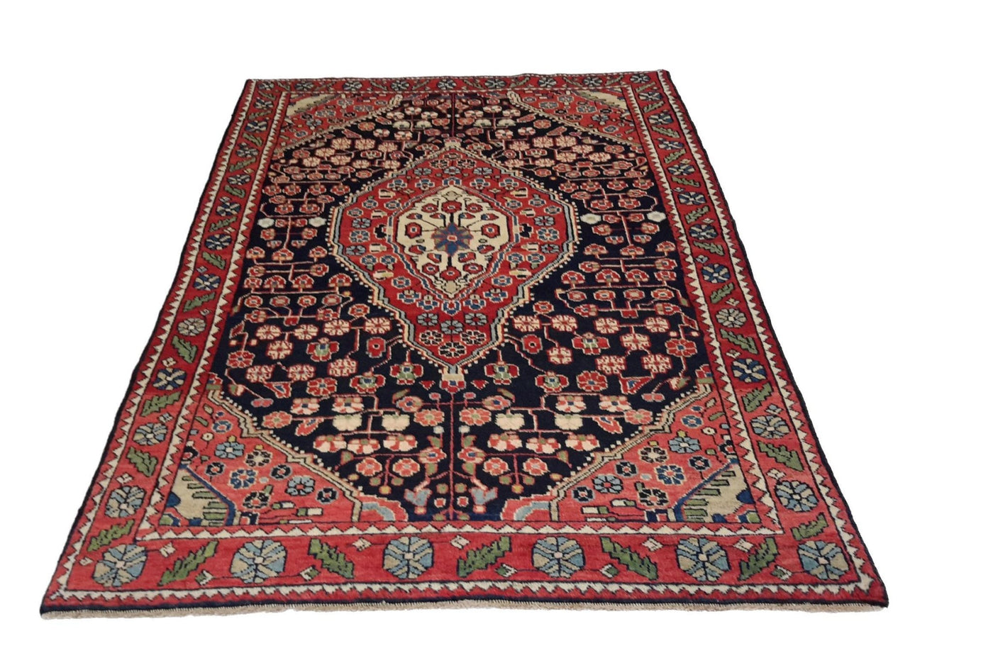 Canvello Silkroad Mahal Small Area Rugs For Living Room - 4'3'' X 6'7'' - Canvello