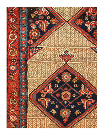 Canvello Silkroad Malayer Tribal Runner Rug - 3'4" X 13'2" - Canvello